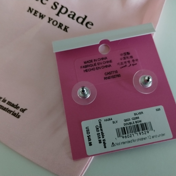 New Kate Spade Bow Earrings - Picture 6 of 6